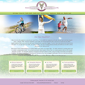 North Country Family Health Web Design by Zartwork Designs Inc.