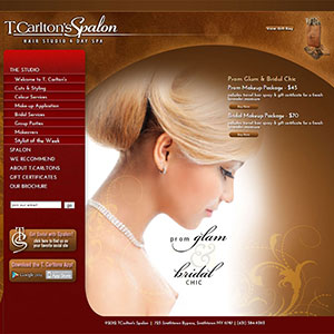 Tcarltons Spalon Web Design